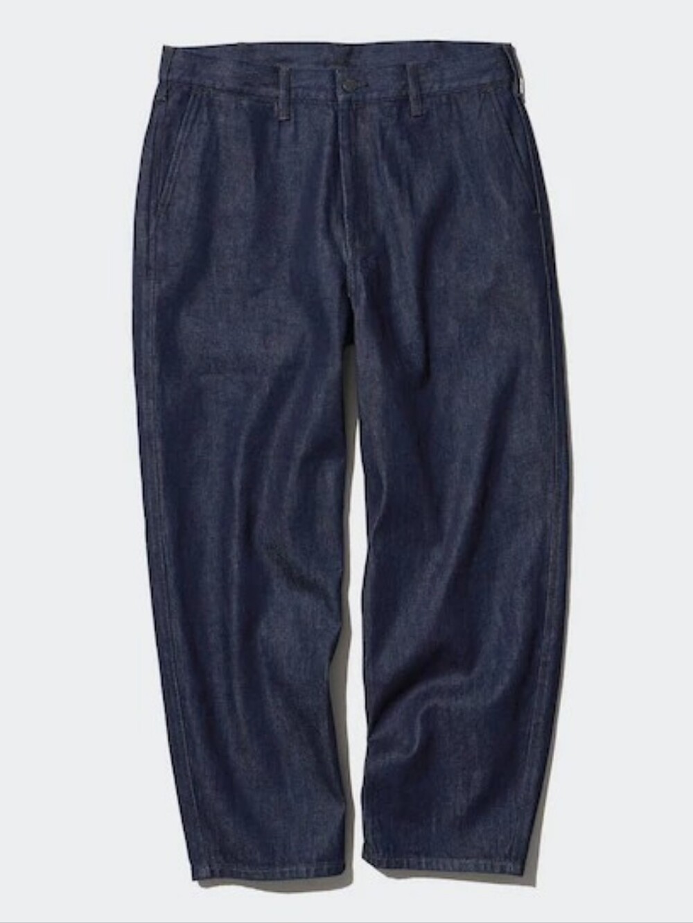 Uniqlo Wide Tapered Jeans Barrel Baggy Wide Leg 32x28" M Unisex Drawstring Waist